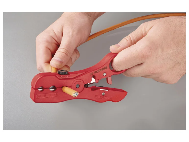 PARKSIDE® Outil de dénudage coaxial ou pince à dénuder