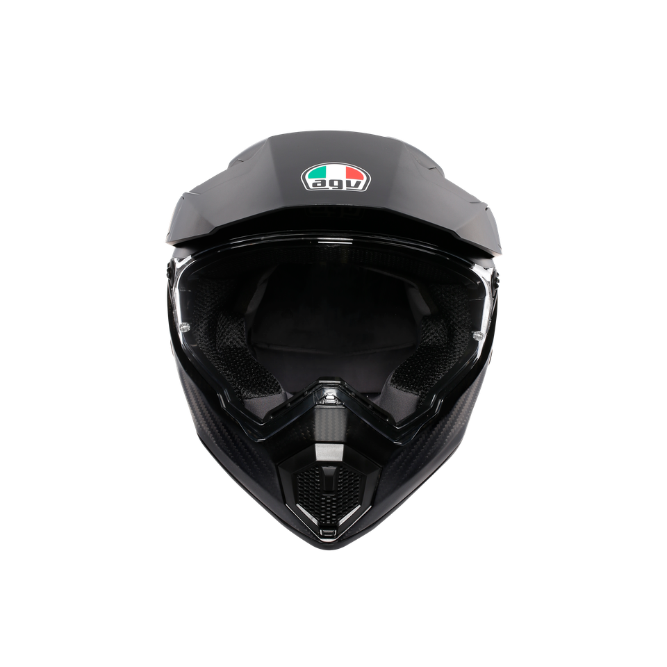AX9 MONO MATT CARBON - MOTORBIKE FULL FACE HELMET E2206