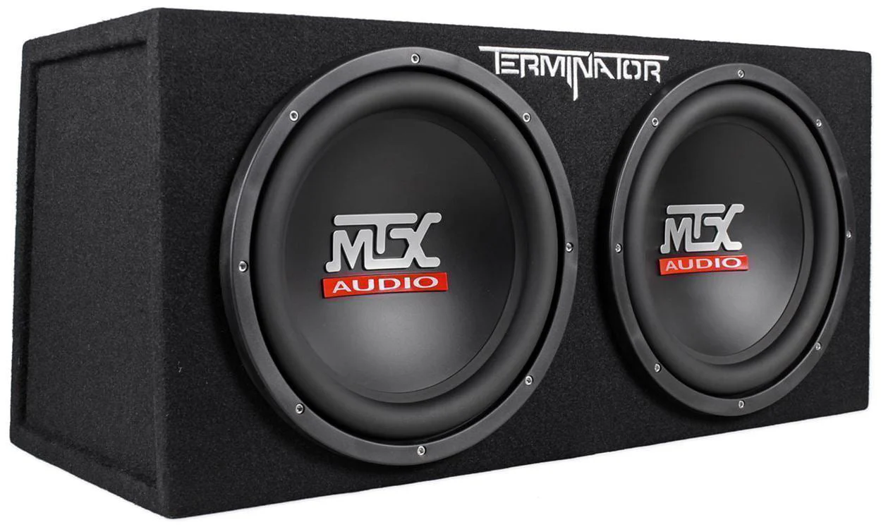 MTX Terminator TNP212D2 Dual 12�?Subwoofers+Enclosure+Amp Kit+2 Farad Capacitor