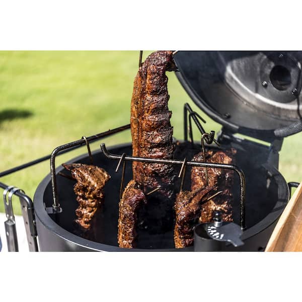 Bronco Pro Charcoal Drum Smoker and Grill in Orange with 366 sq. in. Cooking Space