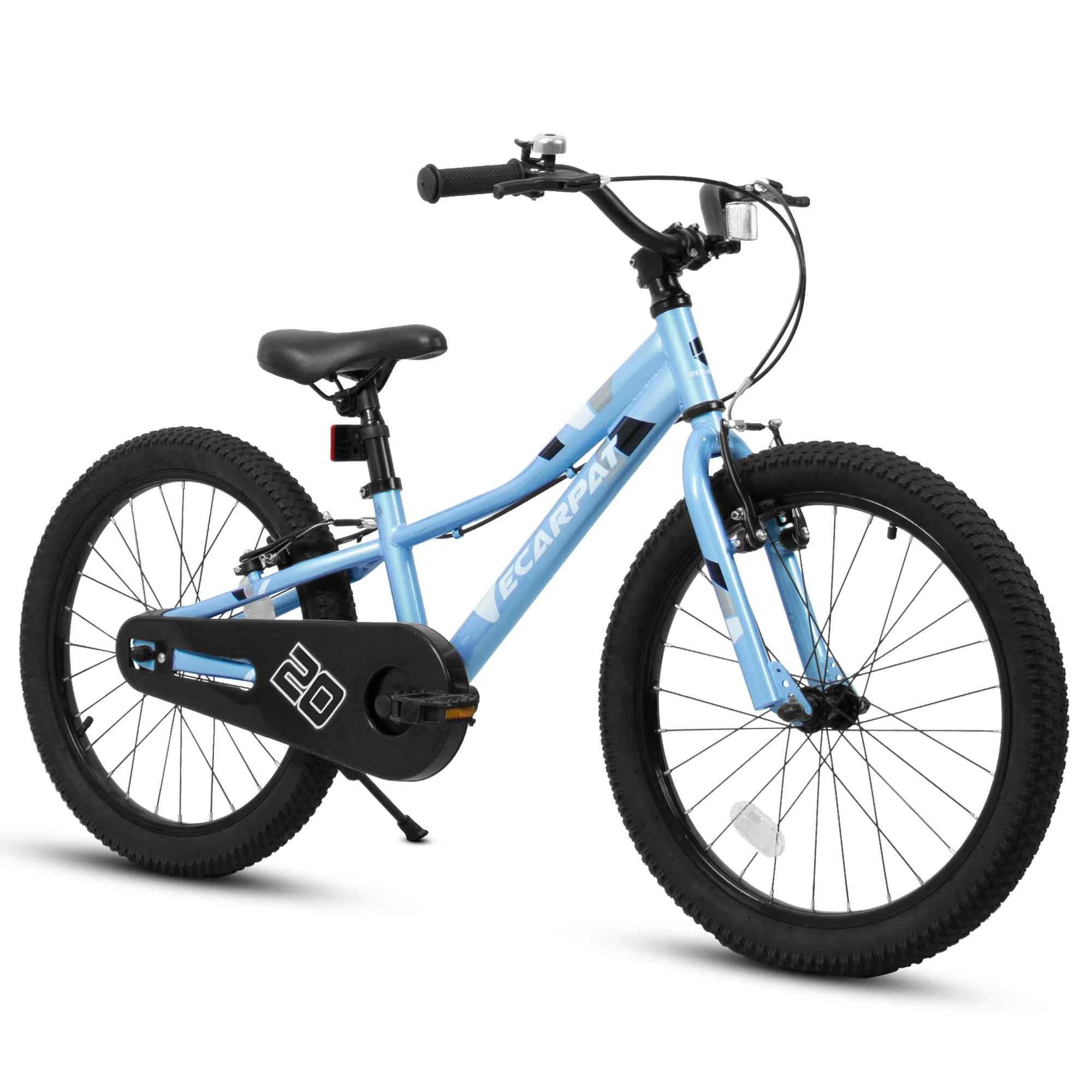 Ambifirner 20 Inch BMX Style Bike, Hi-Ten Carbon Steel Frame with Front V-Brake & Rear Coaster Brake, Easy Assembly, Adjustable Seat for Learning Riders (Blue)