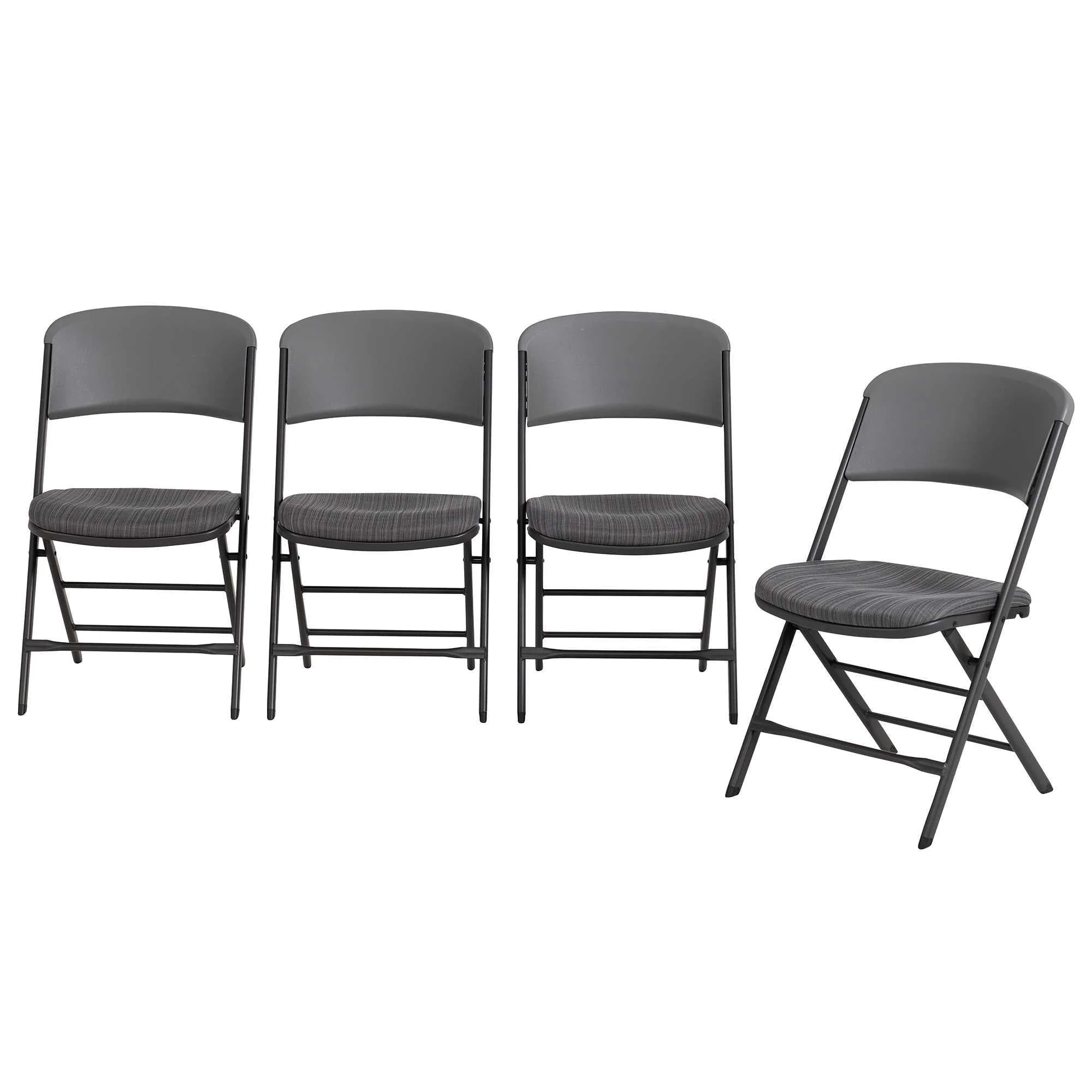 Lifetime Padded Folding Chair - 4 Pk (Commercial), Urban Gray - 480426