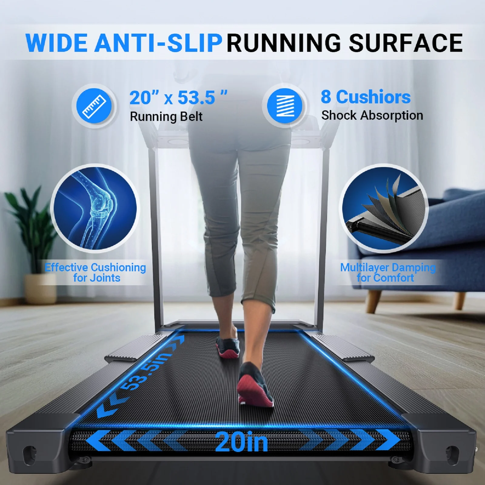 YZRUN 15% Auto Incline 6.5HP Portable Walking Pad Treadmill with Remote Control, 10MPH Speed,500lbs Capacity for Home and Office Use ,Adjustable iPad Holder