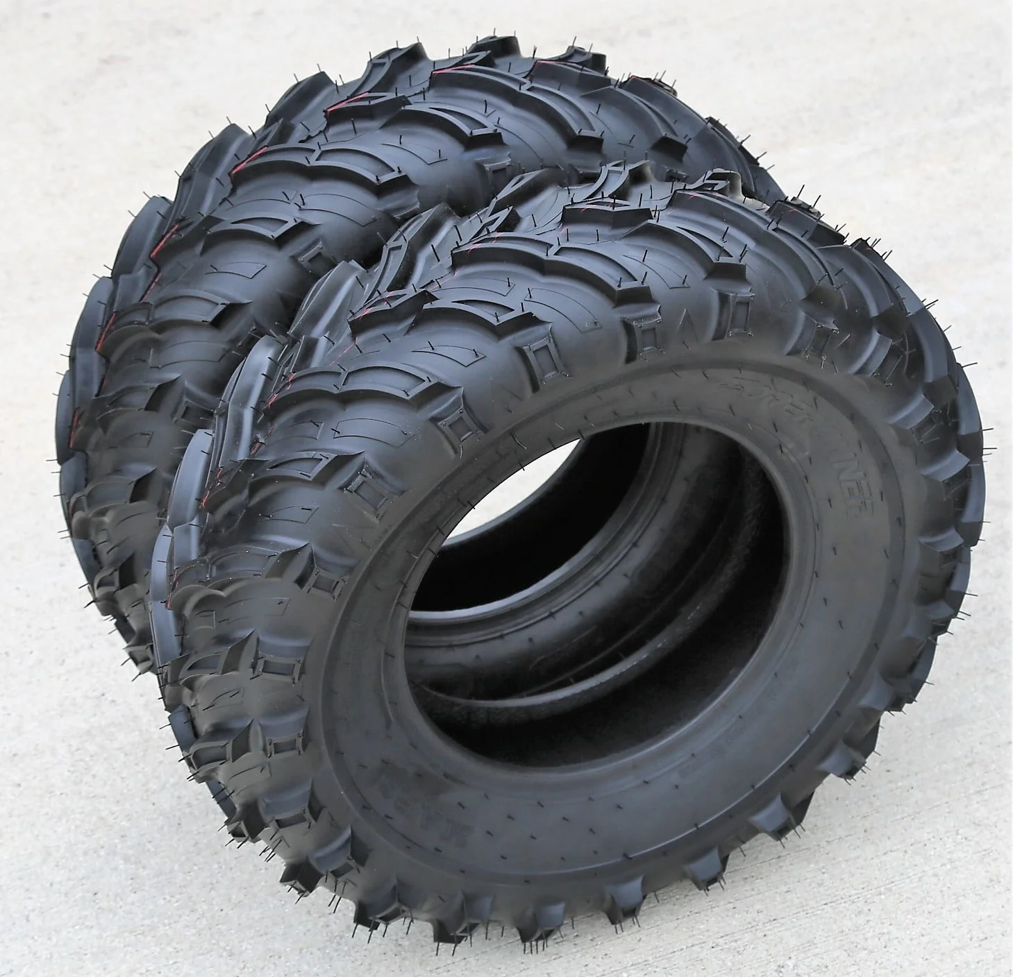 Pair of 2 (TWO) Forerunner Mars B 25x10.00-12 25x10-12 50F 6 Ply MT M/T Mud ATV UTV Tires