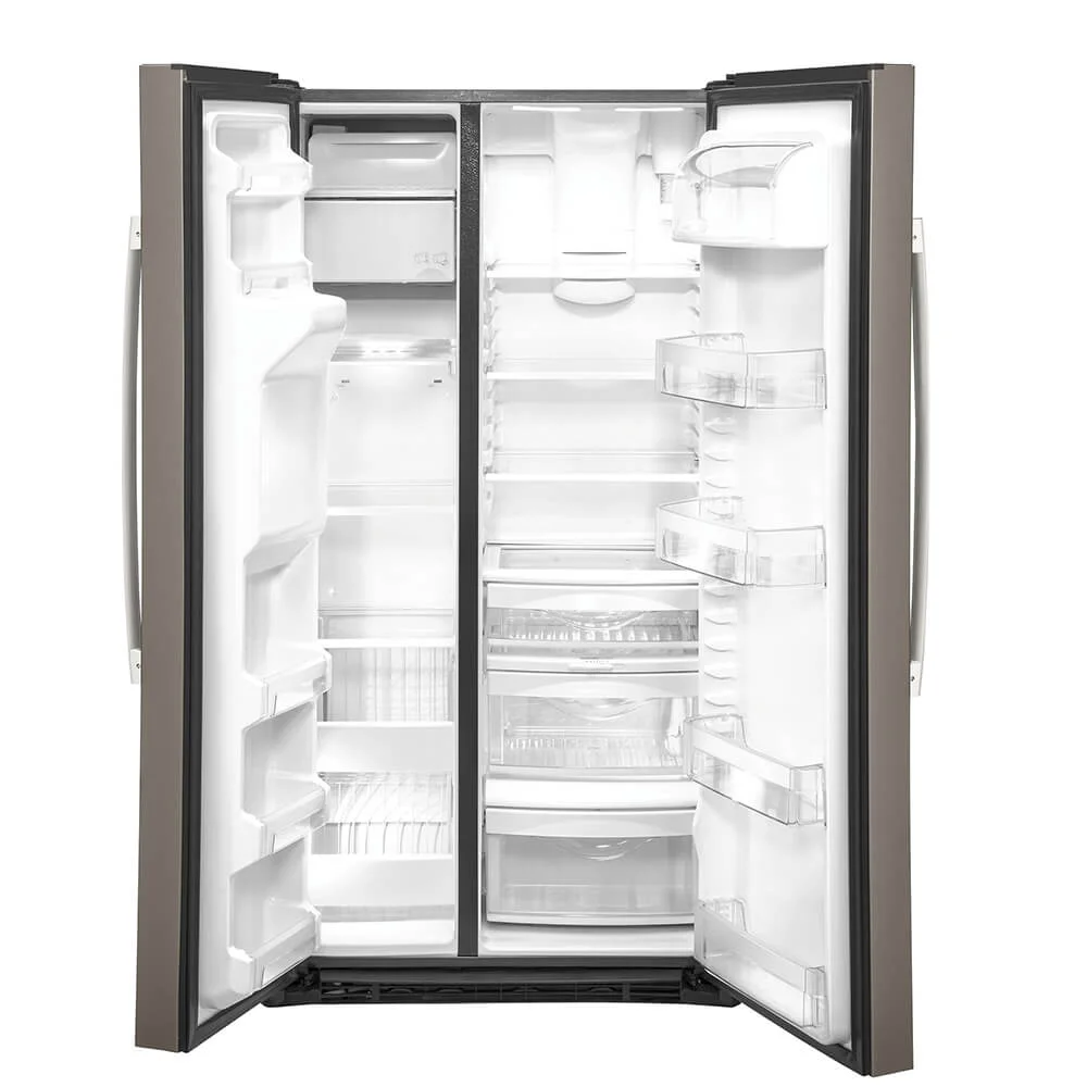 GE 36 Inch Counter Depth Freestanding Side by Side Refrigerator-Slate (GZS22IMNES)